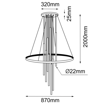 LUNA 8 Antigo lampa wisząca - obrazek 4