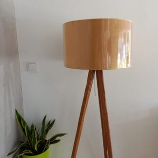 WOOD TRÓJNÓG HPlampy drewniana lampa podłogowa