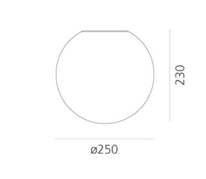 DIOSCURI Artemide 4 rozmiary lampa sufitowa/kinkiet - obrazek 6